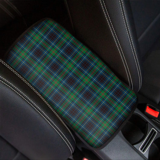 Blue And Green Tartan Pattern Print Car Center Console Cover