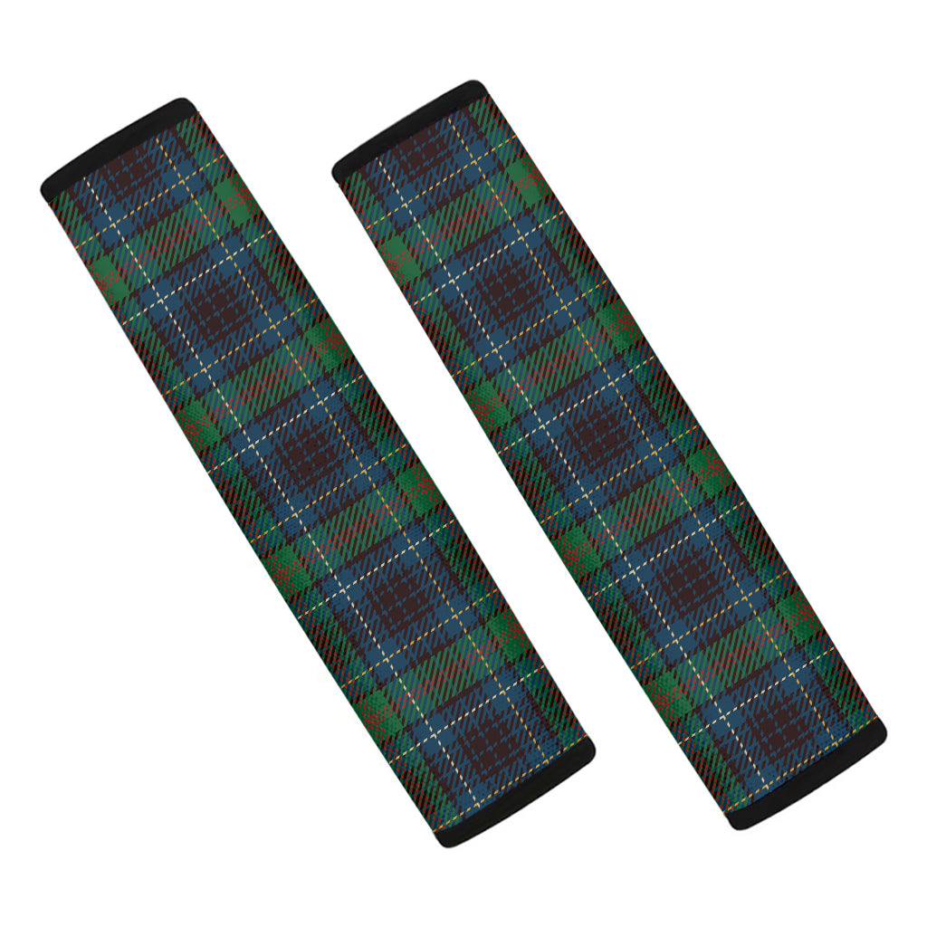 Blue And Green Tartan Pattern Print Car Seat Belt Covers