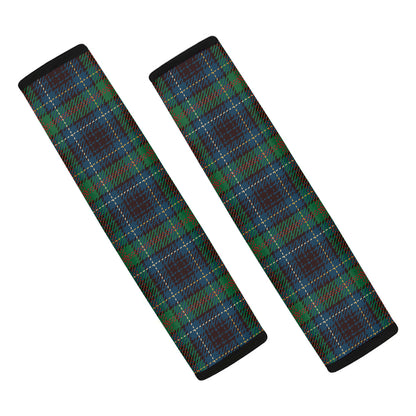 Blue And Green Tartan Pattern Print Car Seat Belt Covers