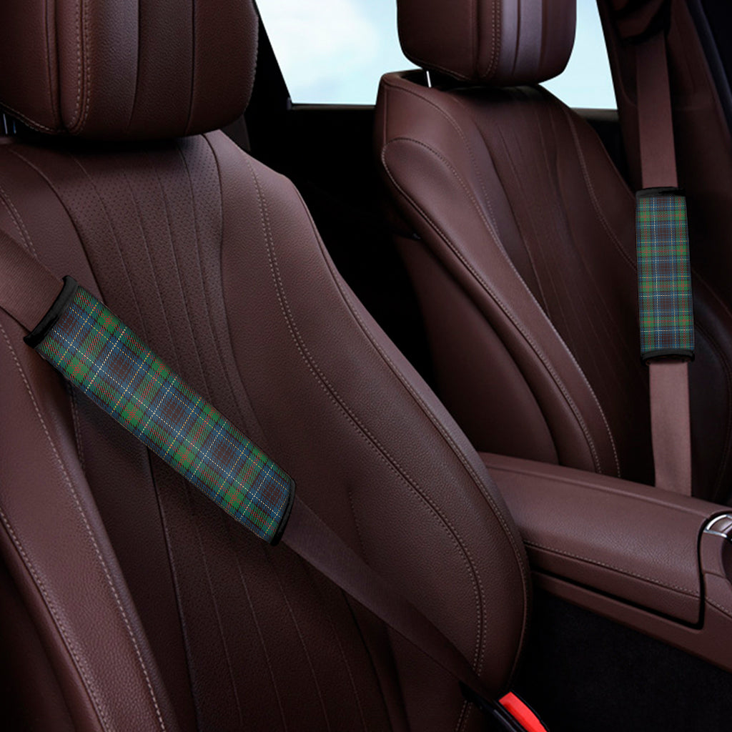 Blue And Green Tartan Pattern Print Car Seat Belt Covers