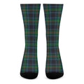 Blue And Green Tartan Pattern Print Crew Socks