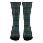 Blue And Green Tartan Pattern Print Crew Socks