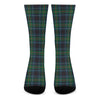 Blue And Green Tartan Pattern Print Crew Socks