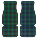 Blue And Green Tartan Pattern Print Front and Back Car Floor Mats