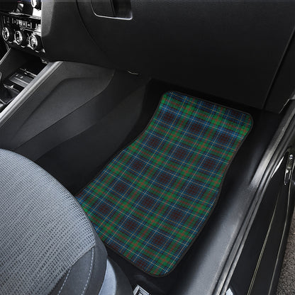 Blue And Green Tartan Pattern Print Front and Back Car Floor Mats