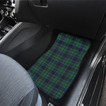 Blue And Green Tartan Pattern Print Front and Back Car Floor Mats