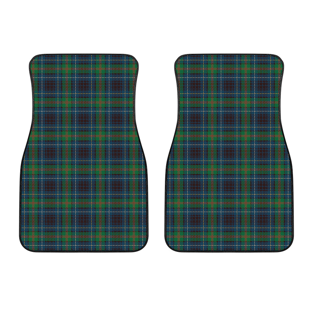 Blue And Green Tartan Pattern Print Front Car Floor Mats