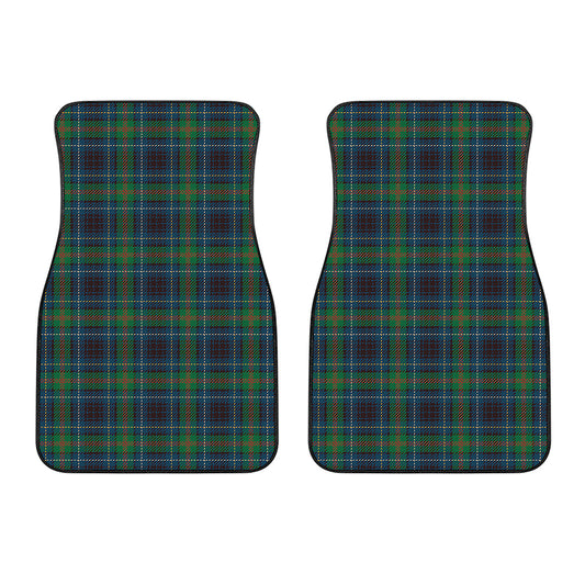 Blue And Green Tartan Pattern Print Front Car Floor Mats