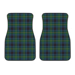 Blue And Green Tartan Pattern Print Front Car Floor Mats