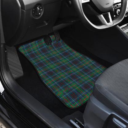 Blue And Green Tartan Pattern Print Front Car Floor Mats