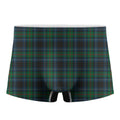 Blue And Green Tartan Pattern Print Men's Boxer Briefs