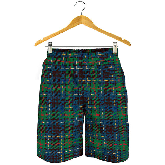 Blue And Green Tartan Pattern Print Men's Shorts