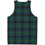 Blue And Green Tartan Pattern Print Men's Tank Top