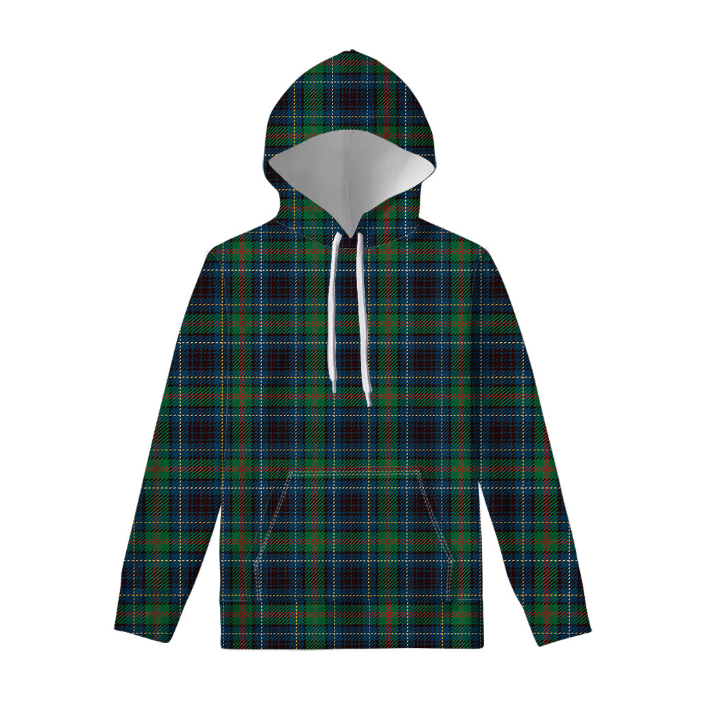 Blue And Green Tartan Pattern Print Pullover Hoodie