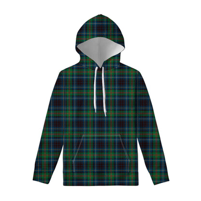 Blue And Green Tartan Pattern Print Pullover Hoodie