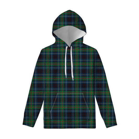 Blue And Green Tartan Pattern Print Pullover Hoodie