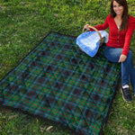 Blue And Green Tartan Pattern Print Quilt