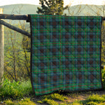 Blue And Green Tartan Pattern Print Quilt