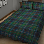 Blue And Green Tartan Pattern Print Quilt Bed Set