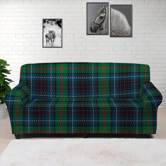 Blue And Green Tartan Pattern Print Sofa Cover