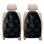 Blue And Green Weed Leaf Pattern Print Car Seat Organizers