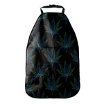 Blue And Green Weed Leaf Pattern Print Car Seat Organizers