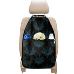 Blue And Green Weed Leaf Pattern Print Car Seat Organizers
