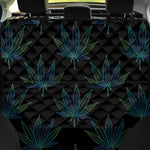 Blue And Green Weed Leaf Pattern Print Pet Car Back Seat Cover