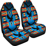 Blue And Orange Native Eagle Universal Fit Car Seat Covers GearFrost