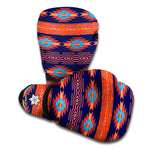 Blue And Orange Southwestern Print Boxing Gloves