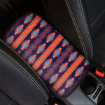 Blue And Orange Southwestern Print Car Center Console Cover