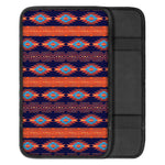 Blue And Orange Southwestern Print Car Center Console Cover
