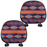 Blue And Orange Southwestern Print Car Headrest Covers