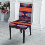 Blue And Orange Southwestern Print Dining Chair Slipcover