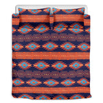 Blue And Orange Southwestern Print Duvet Cover Bedding Set