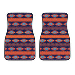 Blue And Orange Southwestern Print Front Car Floor Mats