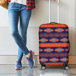 Blue And Orange Southwestern Print Luggage Cover