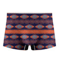 Blue And Orange Southwestern Print Men's Boxer Briefs