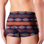 Blue And Orange Southwestern Print Men's Boxer Briefs