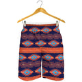 Blue And Orange Southwestern Print Men's Shorts