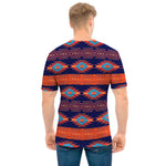Blue And Orange Southwestern Print Men's T-Shirt
