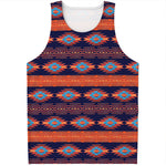 Blue And Orange Southwestern Print Men's Tank Top