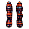 Blue And Orange Southwestern Print Muay Thai Shin Guard