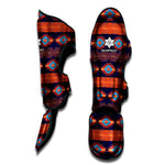 Blue And Orange Southwestern Print Muay Thai Shin Guard