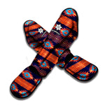 Blue And Orange Southwestern Print Muay Thai Shin Guard