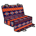 Blue And Orange Southwestern Print Pet Car Back Seat Cover
