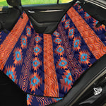 Blue And Orange Southwestern Print Pet Car Back Seat Cover