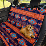 Blue And Orange Southwestern Print Pet Car Back Seat Cover