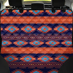 Blue And Orange Southwestern Print Pet Car Back Seat Cover