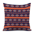 Blue And Orange Southwestern Print Pillow Cover